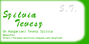 szilvia tevesz business card